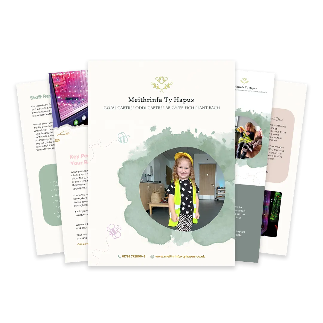 Parent information pack cover for Tan Y Lan